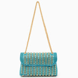 Aeris | Luxury Turquoise Crystal Evening Bag – Bold & Elegant Statement Piece