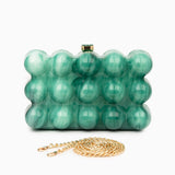 Pearl Bubble Clutch – Sculptural Acrylic Evening Bag