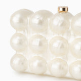 Pearl Bubble Clutch – Sculptural Acrylic Evening Bag