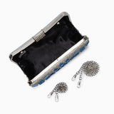 Blue Crystal Clutch – Luxury Rhinestone Mosaic Evening Bag
