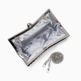 Vaelora | Elegant Silver Rhinestone Clutch – Timeless & Luxurious Design