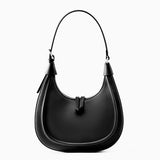 Dahlia Crescent Shoulder Bag – Sleek Black Minimalist Design