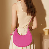 Dahlia Crescent Shoulder Bag – Sleek Black Minimalist Design