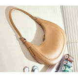 Dahlia Crescent Shoulder Bag – Sleek Black Minimalist Design
