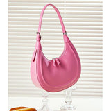 Dahlia Crescent Shoulder Bag – Sleek Black Minimalist Design