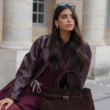 Elena | Brown Suede Handbag – Chic & Sophisticated