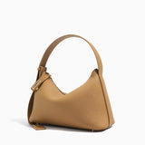 Delia Taupe Geometric Leather Shoulder Bag – Designer Handbag for Women