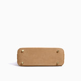 Delia Taupe Geometric Leather Shoulder Bag – Designer Handbag for Women