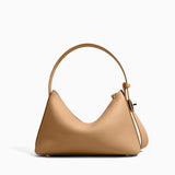 Delia Taupe Geometric Leather Shoulder Bag – Designer Handbag for Women