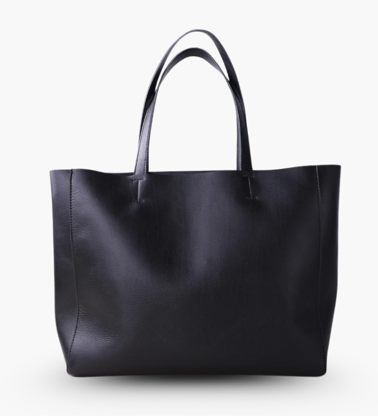 Emma | Black Leather Tote Bag – Classic & Versatile