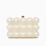 Pearl Bubble Clutch – Sculptural Acrylic Evening Bag