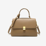 Minimalist Trapeze Handbag with Top Handle and Shoulder Strap