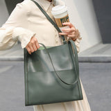 Klara | Genuine Leather Tote Bag – Minimalist Shoulder Handbag for Women