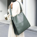 Klara | Genuine Leather Tote Bag – Minimalist Shoulder Handbag for Women