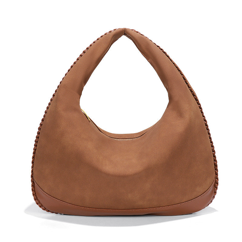 Chloe Suede and Leather Crescent Hobo Bag – Luxury Large Shoulder Bag for Women