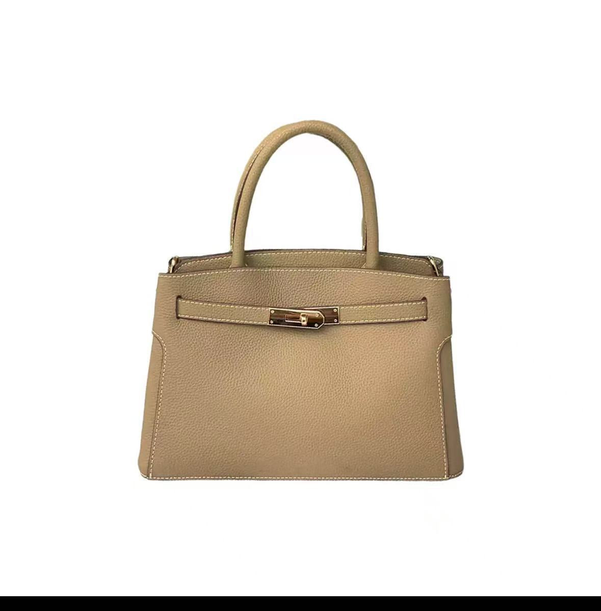 Lou Classic Leather Handbag – Timeless, Structured & Elegant