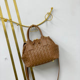 Hestia | Elegant Brown Woven Leather Handbag – Timeless Craftsmanship & Everyday Luxury