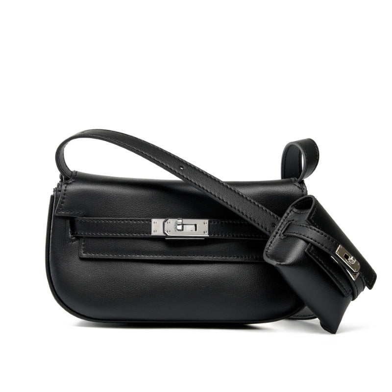 Sienna | Elegant Soft Leather Shoulder Bag with Mini Pouch – Chic & Functional