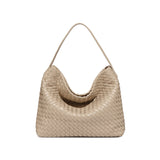 Woven Leather Hobo Bag – Deep Burgundy | Soft Slouchy Design, Handmade Weave