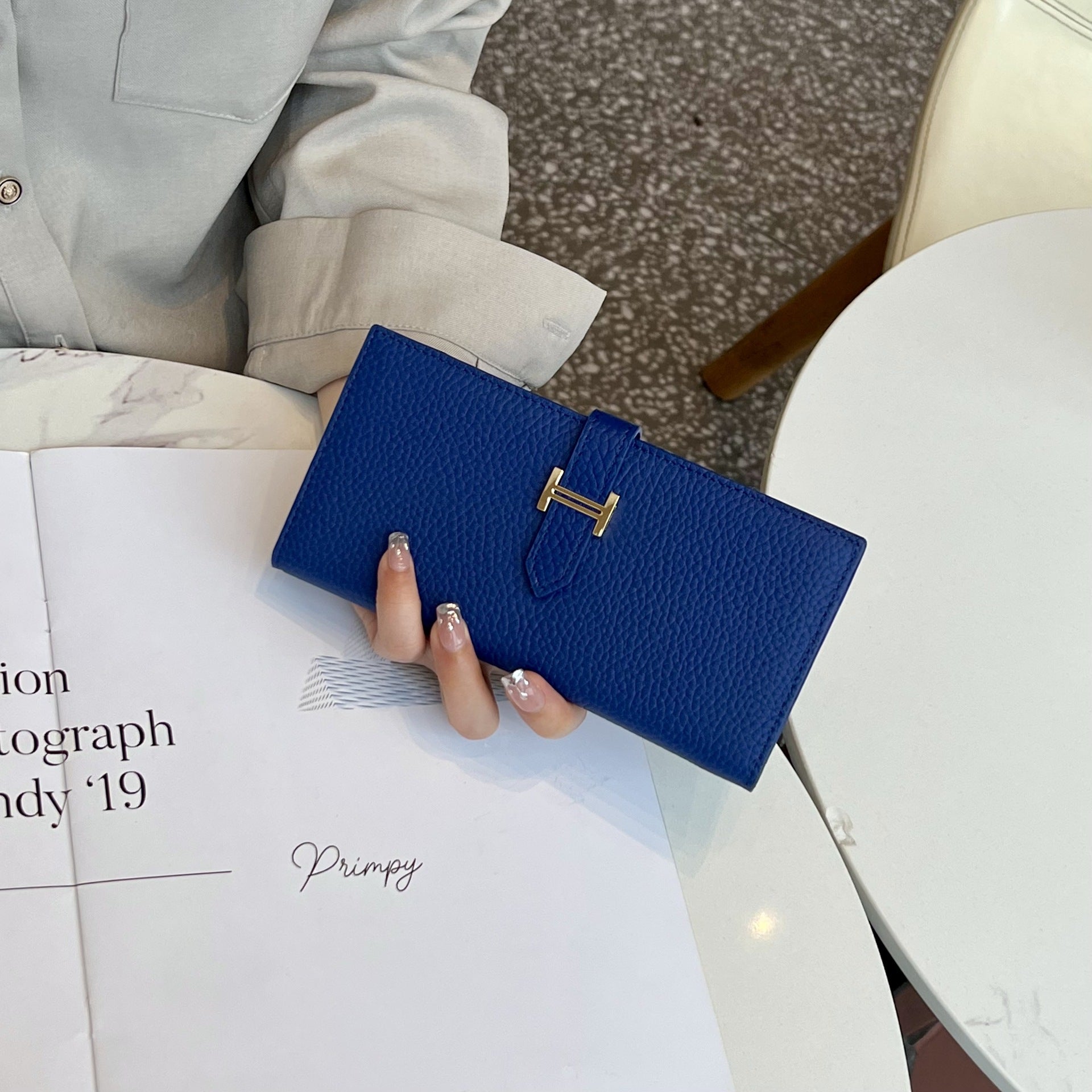 Lily | Black Pebbled Leather Wallet – Timeless Elegance & Functionality