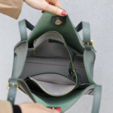 Klara | Genuine Leather Tote Bag – Minimalist Shoulder Handbag for Women
