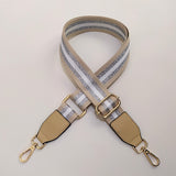 Eulalia | Classic Leather & Canvas Bag Strap – Elegant & Adjustable Design