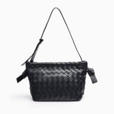 Ciara Woven Shoulder Bag – Elegant Faux Leather Tote