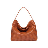 Woven Leather Hobo Bag – Deep Burgundy | Soft Slouchy Design, Handmade Weave