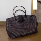 Handcrafted Woven Vegan Leather Tote – Timeless Style for Everyday Use