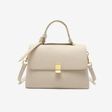Minimalist Trapeze Handbag with Top Handle and Shoulder Strap