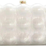 Pearl Bubble Clutch – Sculptural Acrylic Evening Bag