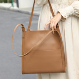 Klara | Genuine Leather Tote Bag – Minimalist Shoulder Handbag for Women