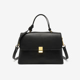 Minimalist Trapeze Handbag with Top Handle and Shoulder Strap