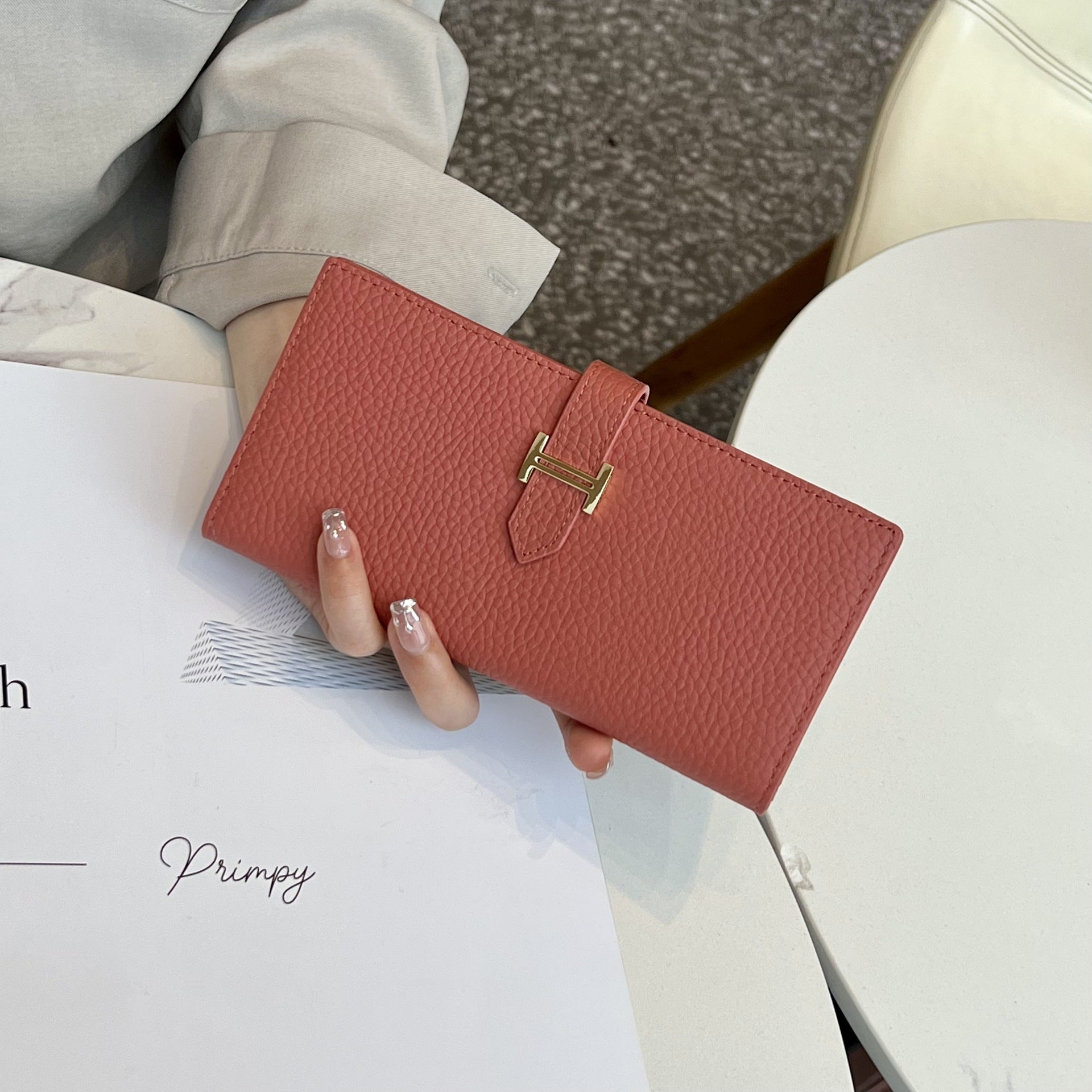 Lily | Black Pebbled Leather Wallet – Timeless Elegance & Functionality