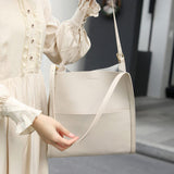Klara | Genuine Leather Tote Bag – Minimalist Shoulder Handbag for Women