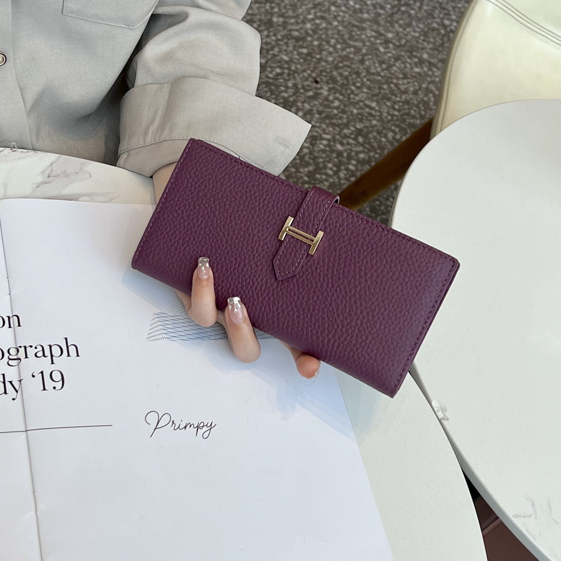 Lily | Black Pebbled Leather Wallet – Timeless Elegance & Functionality