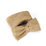 Christine | Natural Straw Clutch with Oversized Bow Detail