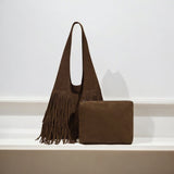 Boheemse | Suede Fringe Hobo Bag – A Statement of Bohemian Elegance