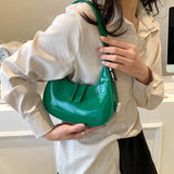 Lumi | Patent Leather Mini Hobo Bag – Glossy Finish & Curved Silhouette