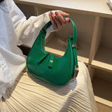 Lumi | Patent Leather Mini Hobo Bag – Glossy Finish & Curved Silhouette