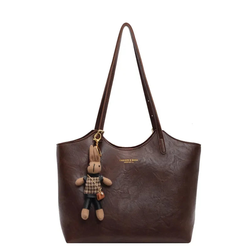 Scarlet | Chic Leather Tote Bag with Playful Charm – Elegance Meets Fun