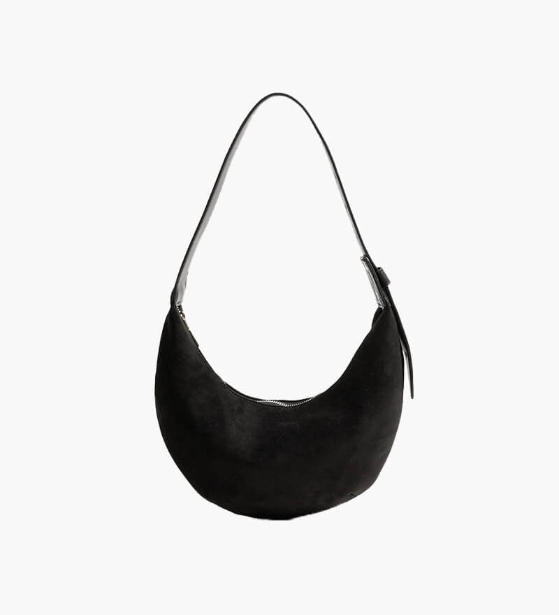 Mira  | Suede Half-Moon Bag