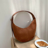 Mira  | Suede Half-Moon Bag