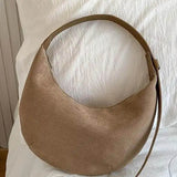 Mira  | Suede Half-Moon Bag