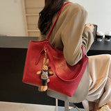 Scarlet | Chic Leather Tote Bag with Playful Charm – Elegance Meets Fun