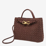 Sabine Woven Suede Handbag – Artisanal, Chic  Sophisticated