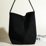 Senna Minimalist Suede Tote Bag – Large Shoulder Bag