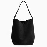 Senna Minimalist Suede Tote Bag – Large Shoulder Bag