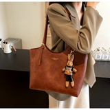 Scarlet | Chic Leather Tote Bag with Playful Charm – Elegance Meets Fun