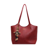 Scarlet | Chic Leather Tote Bag with Playful Charm – Elegance Meets Fun